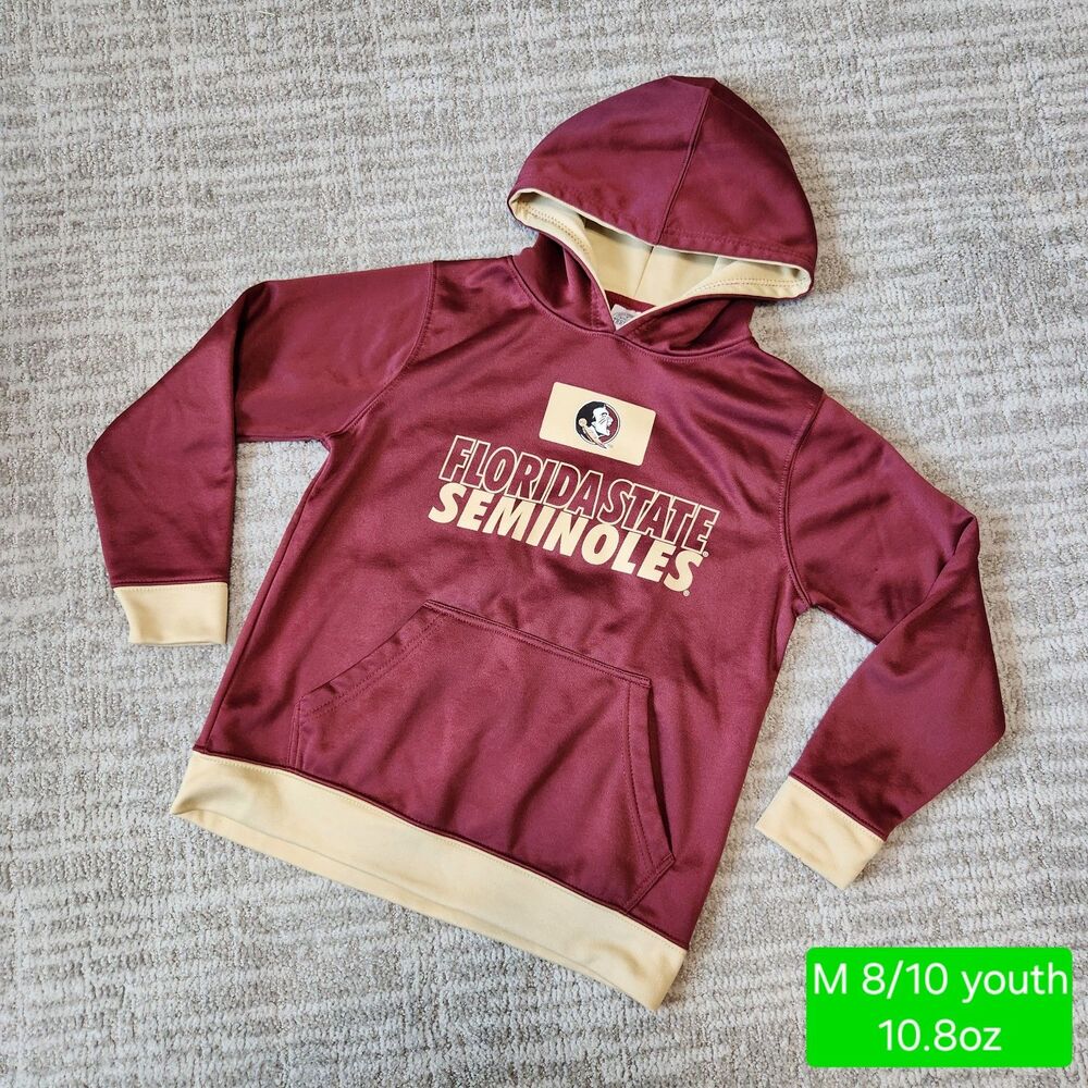 Florida State University Seminoles hoodie sweatshirt garnet gold M 8/10 youth